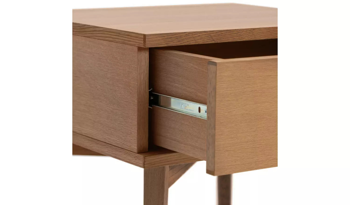 Assembled Habitat Kirk 1 Drawer Bedside Table - Walnut
